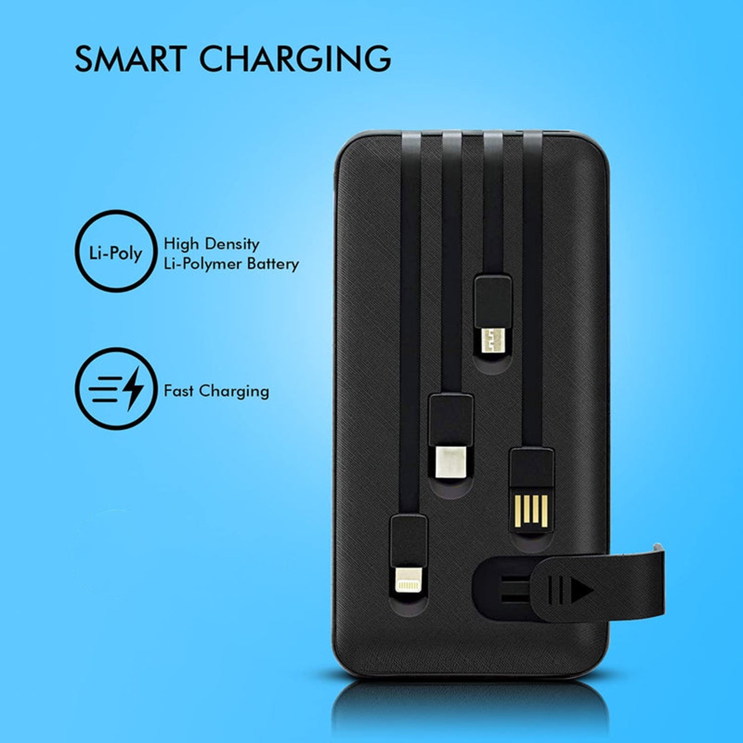 Charging Power Bank with built 4 in 1 USB with Mobile Holder Charging Power Bank with built 4 in 1 USB with Mobile Holder